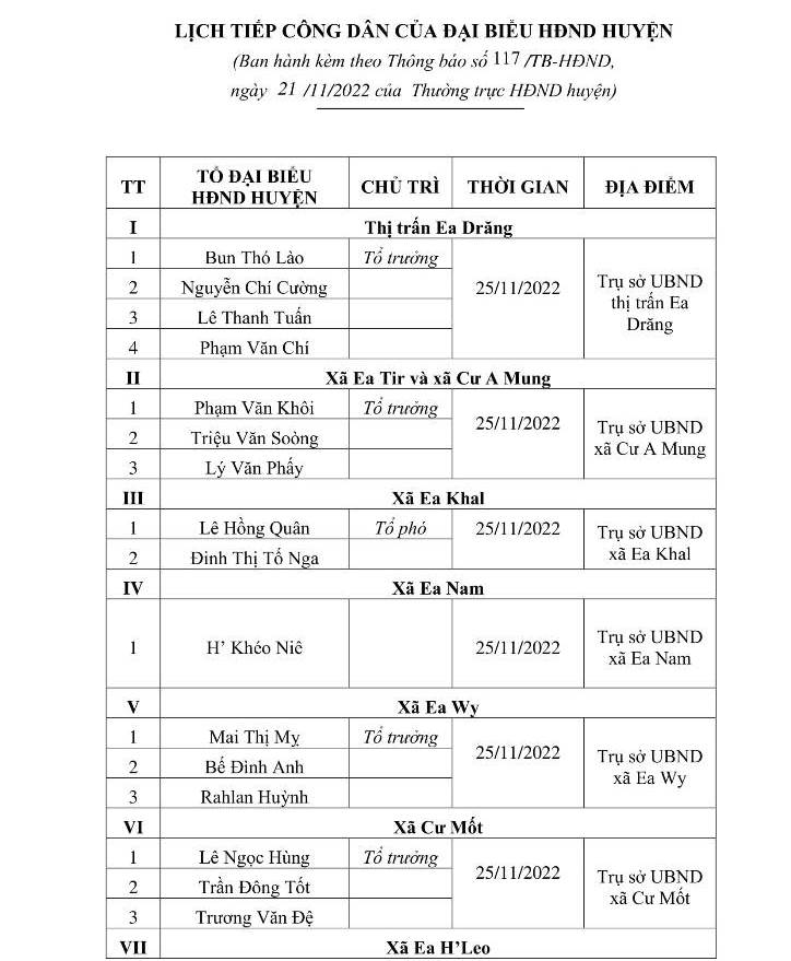 Thong bao lich tiep cong dan quy IV-2